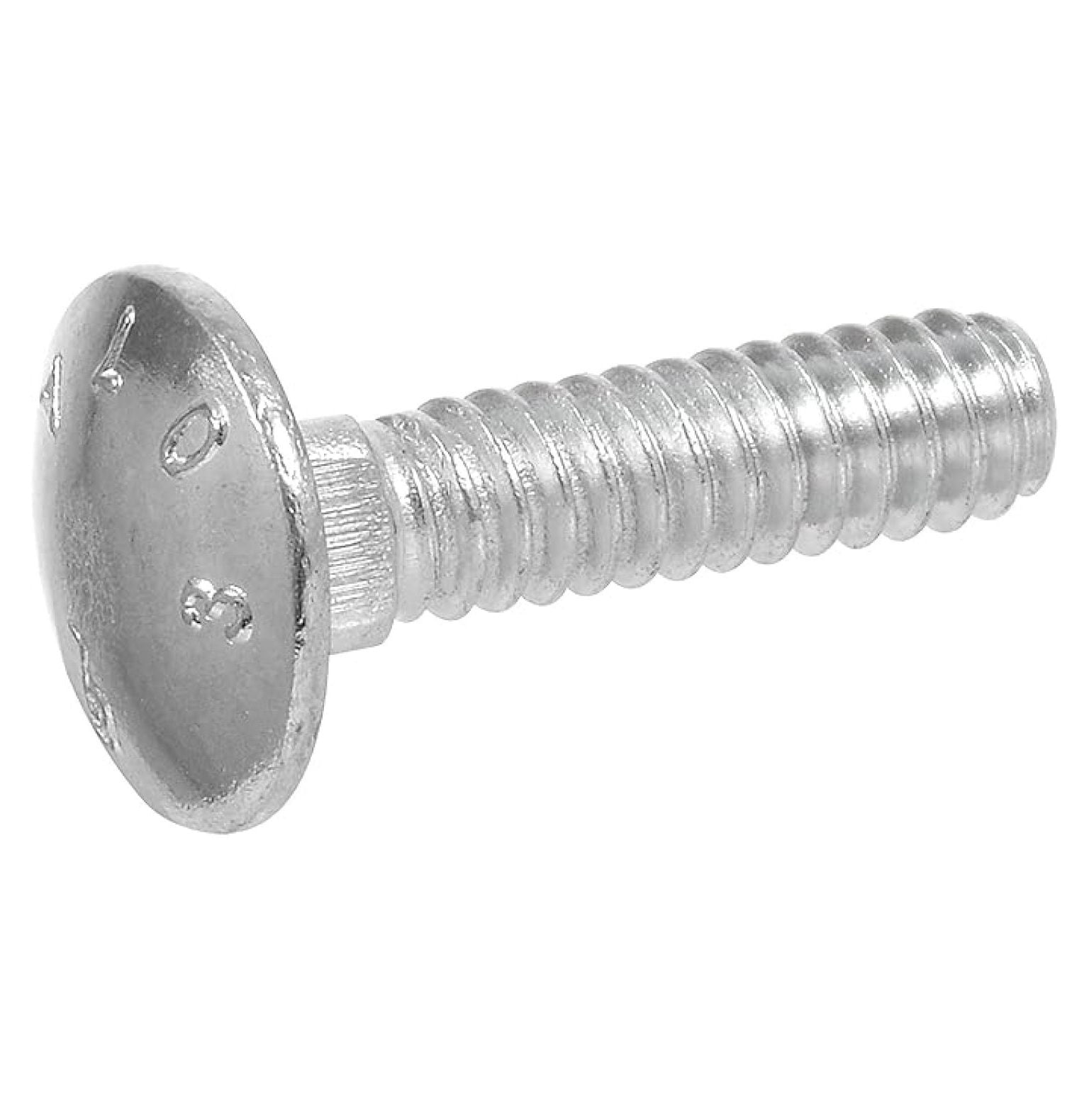 240342 Carriage Bolt, 1/2 x 8-Inch, Steel, Zinc-Plated, Silver, 25-Pack