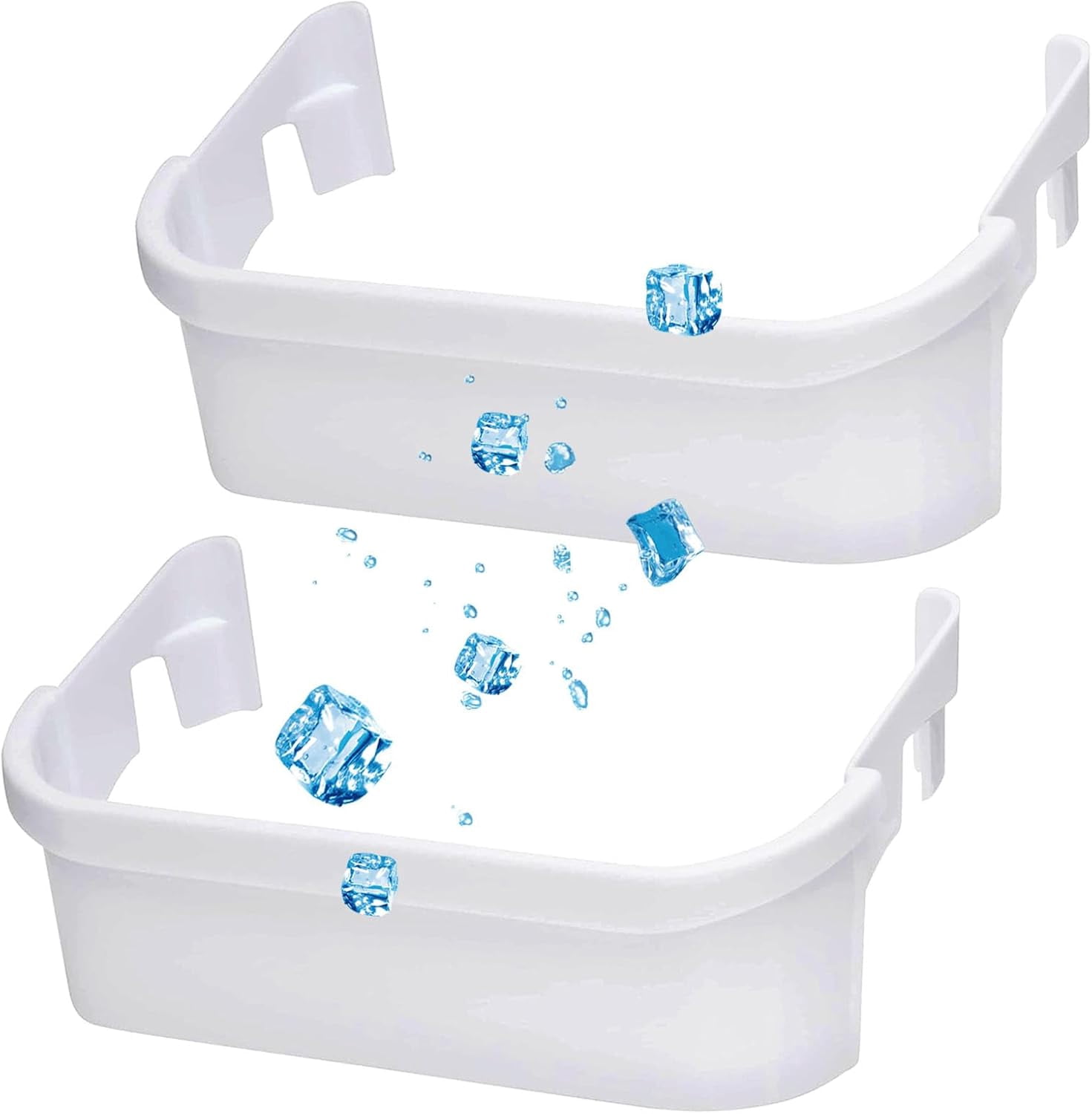 240351601 Refrigerator Freezer Door Bin Side Frame Fit for Ken-more Frigi-daire freezer door shelf replacement Replaces 240351607 891154 AP2115974 PS430027 AH430027 EAP430027 (2 Pack)