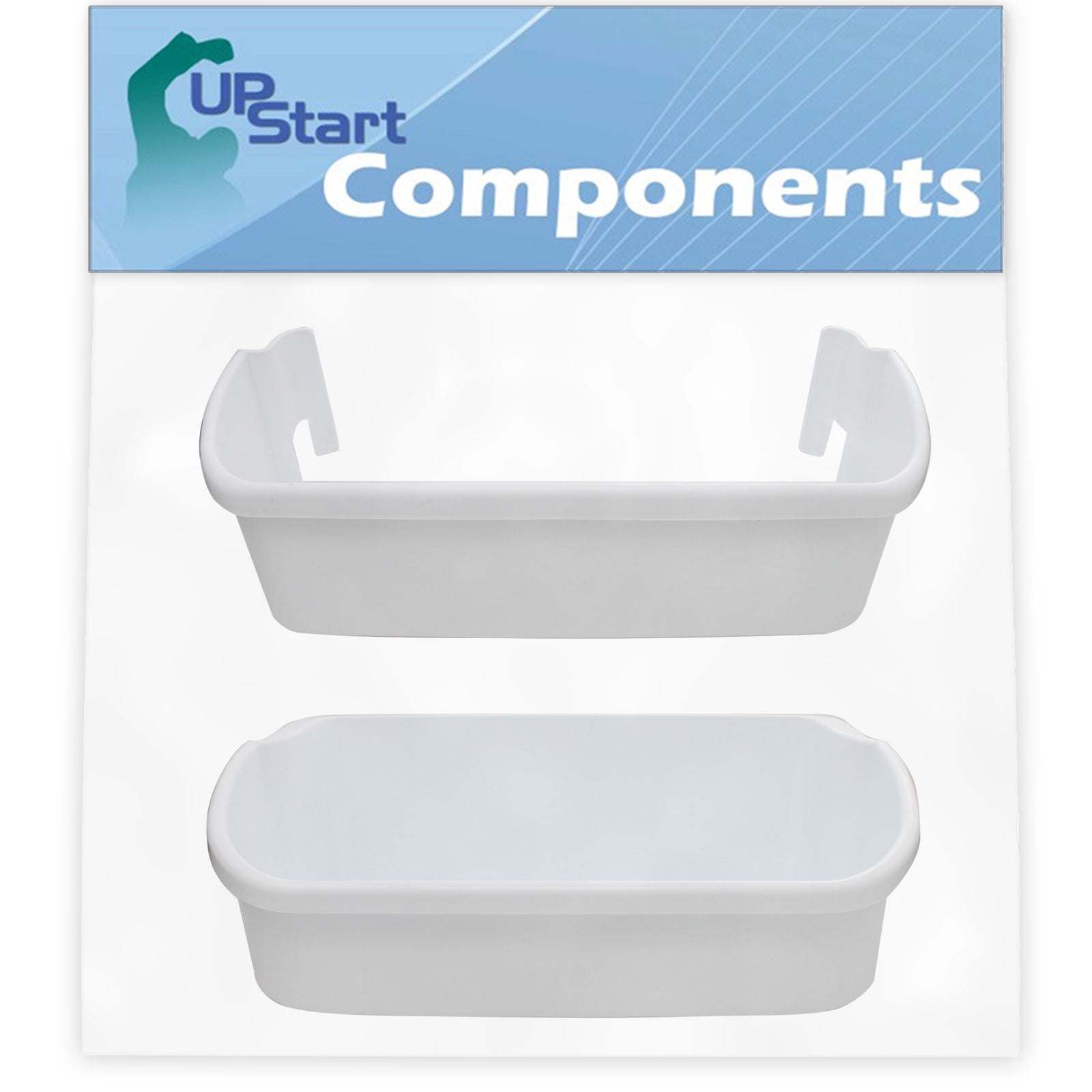 240351601 Refrigerator Freezer Door Bin Side Shelf & 240356401 Door Bin Replacement for Frigidaire FFSS2614QS6A Refrigerator - Compatible with 240351601 & 240356401 Door Bin - UpStart Components Brand
