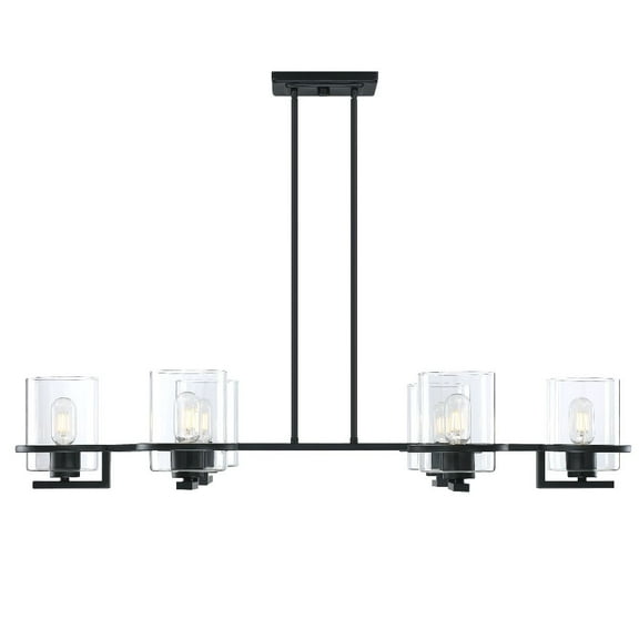2404-06-04-Forte Lighting-Halo - 6 Light Chandelier In Transitional Style-8 Inches Tall and 41 Inches Wide