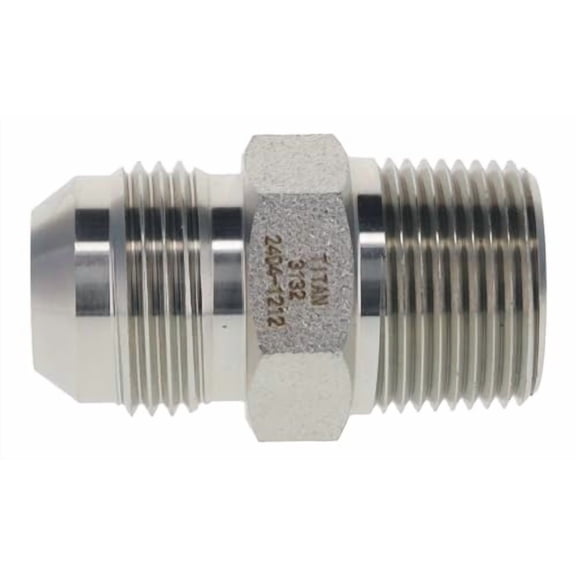 2404-16-24 | 1" Male JIC (1 5/16"-12 Thread) x 1-1/2" NPTF Male, Straight Steel Flare Tube Hydraulic Fitting$$Plumbing & HVAC