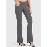 Funidos High-Waisted Yoga Bootcut Pants with Side Pocket Stretchy Women's Workout Leggings Comfortable Flexible for Gym Running Yoga Sizes S to XXL