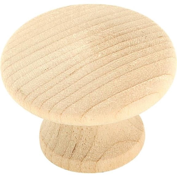 240952 1.25 in. Birch 10.31 in. Projection Wood Allison Round Cabinet Knob