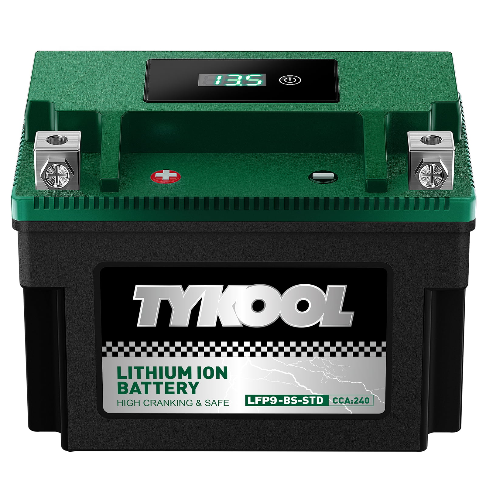 240CCA 12.8V 4AH YTX9-BS Lithium Powersports Battery,Motorcycle Battery,Starting Battery for ATV,UTV,Scooter,Snowmobile,Jet Ski