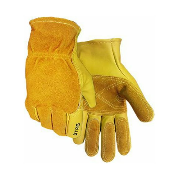 240L Fencing Work Gloves, Premium Cowhide Leather, Men's L - Quantity 6