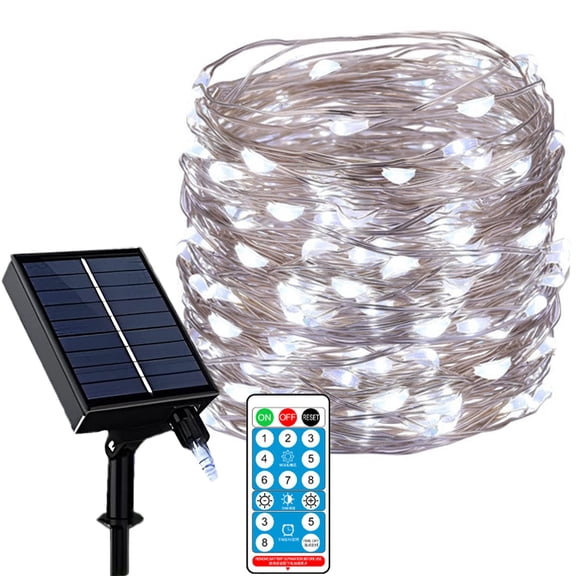 240LED Solar String Lights Outdoor, Waterproof 26M/85Ft Copper Wire 8Modes Solar Fairy Decorative Twinkle String Lights with Remote for Garden Tree Wedding Party Christmas Decor