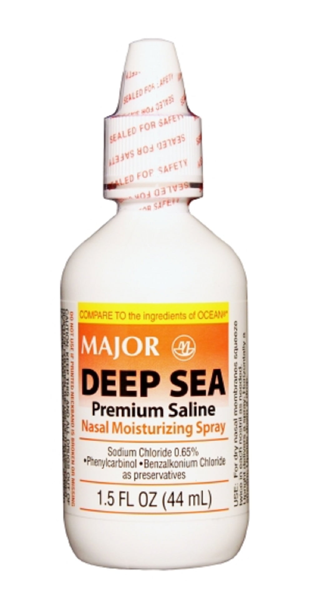 240MJRX MAJOR DEEP SEA NASAL SPRAY SODIUM CHLORIDE 1 Clear 44 ML UPC 309043865752 PACK of 9