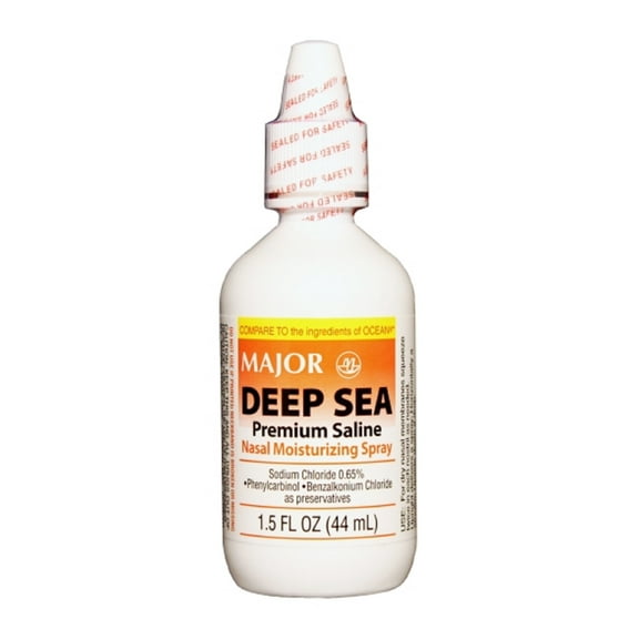 240MJRX MAJOR DEEP SEA NASAL SPRAY SODIUM CHLORIDE-1 % Clear 44 ML UPC 309043865752 (PACK of 9)