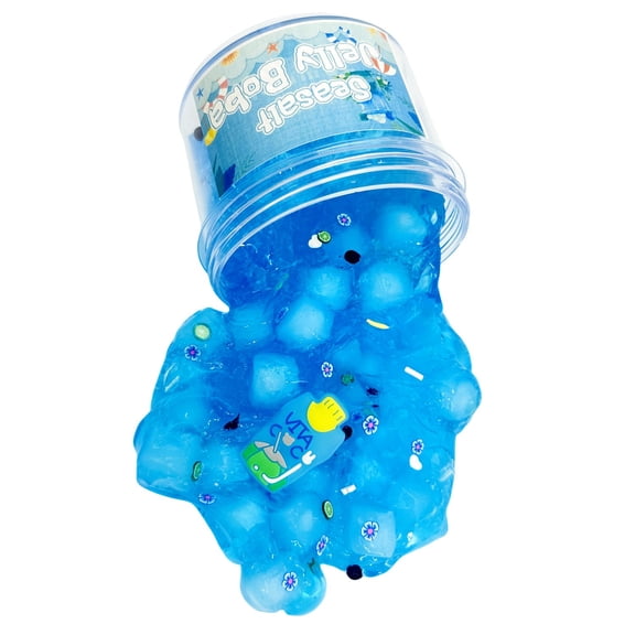240ML Fruits Clear Slime, Fruit Scented Stress Relief Toy, Soft Stretchy DIY Slime with Watermelon Charms, Non-Toxic Safe Sensory Play, Birthday Party Favor