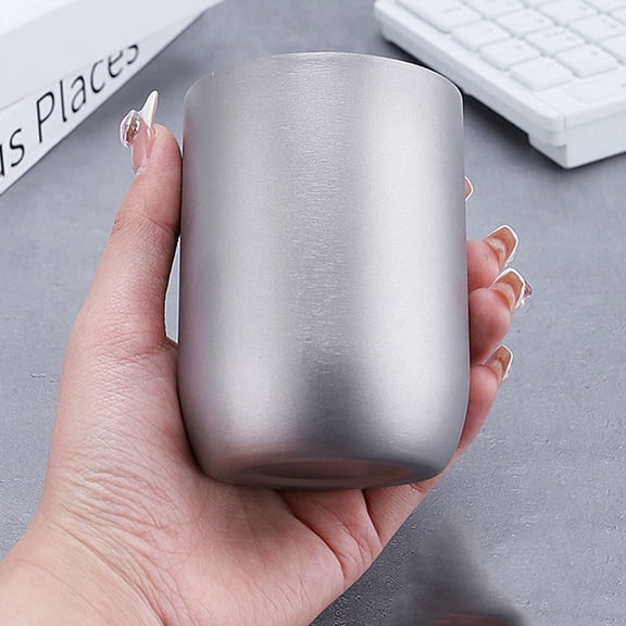 240Ml/8Oz Double-Walled Ti Drinking Cup Insulated Coffee Cup for Camping Picnics 240Ml