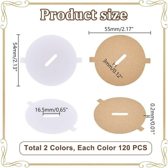 240PCS Candle Dust Covers 2 Colors Paper Candle Pull Tab Lids Candle Decoration Candle Topper Protection Accessories Craft Fragrance Dust Protection 2.12 Inch