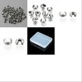 thumbnail image 1 of 240Pcs 304 Stainless Steel Crimp Beads Covers Stainless Steel Color 3.5~6.5x2~5.8mm 60pcs/style, 1 of 1