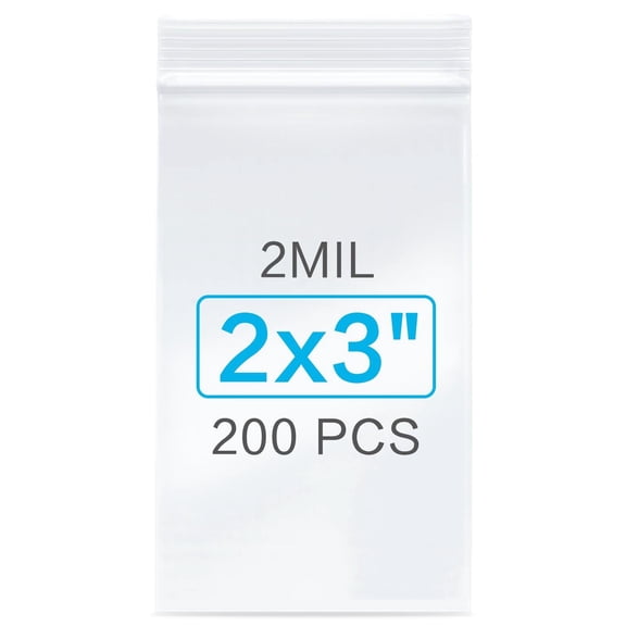240Pcs 3x3 Zip Lock Bags, Clear Small Plastic Baggie for Pills, Rings, Snacks, Reclosable Seal