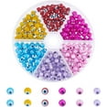 thumbnail image 1 of 240Pcs 6 Colors Handmade Evil Eye Lampwork Round Bead Mixed Color 6mm Hole: 1mm 40pcs/color, 1 of 7