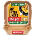 thumbnail image 1 of 250Pcs 8” Square Air Fryer Paper Liners,Disposable Liners for 5-8 qt Basket, 1 of 8