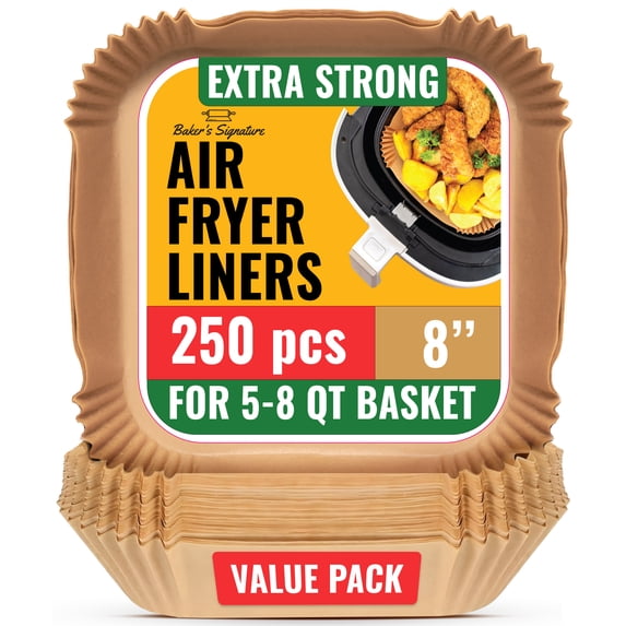 250Pcs 8” Square Air Fryer Paper Liners,Disposable Liners for 5-8 qt Basket
