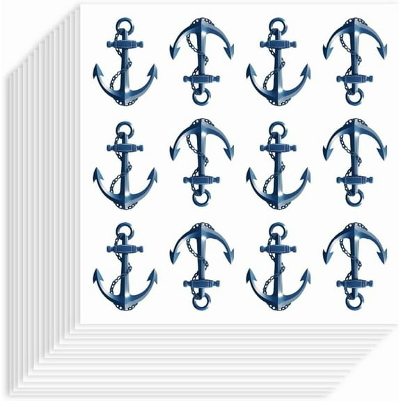240Pcs Anchor Stickers 1Inch Self-Adhesive Paper Decorative Stickers Anchor Nautical Planner Decals for Scrapbook Calendar Journals Crafting Party Gift Bag Decor
