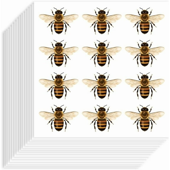240Pcs Bee Stickers 1Inch Self-Adhesive Paper Decorative Stickers Waterproof Bumble Bee Planner Decals Creative Craft