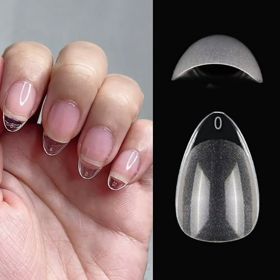 240Pcs/Box Small Nail Bed Professional XXS Multi-Size Ultra-thin Pre-shape False Nails Tips Gelly Nail Tips Press on Nails Nail Extension ALMOND