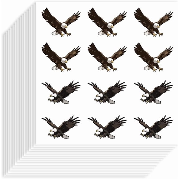 240Pcs Eagle Stickers 1Inch Self-Adhesive Paper Decorative Stickers Waterproof Animal Planner Decals