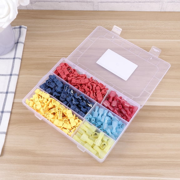 240Pcs Electrical Terminal Connectors Copper Tin Plated Waterproof Cold Pressed Wire Connectors