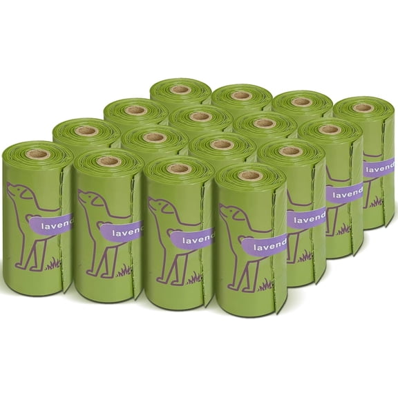 240Pcs Heavy-Duty Pet Waste Bags, 13”x9” Lavender Scented Leakproof Dog Poop Bags for Dogs, Cats & All Household Pets