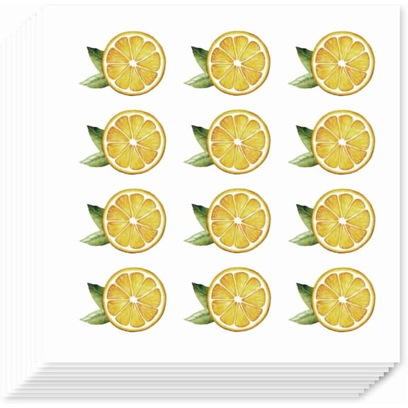 240Pcs Lemon Stickers Lemon Slice Paper Decals Self-Adhesive Label Stickers