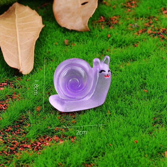 240Pcs Luminous Mini Resin Snail Animals Glow in the Dark Tiny for Home Fairy Garden Aquarium Decor