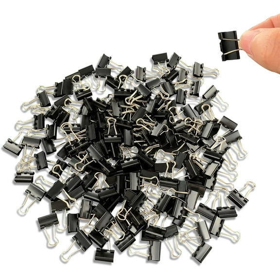 240Pcs Mini Binder Clips, 5/8 inch(15mm), Paper Clamps Small Size for Office Supplies, Black