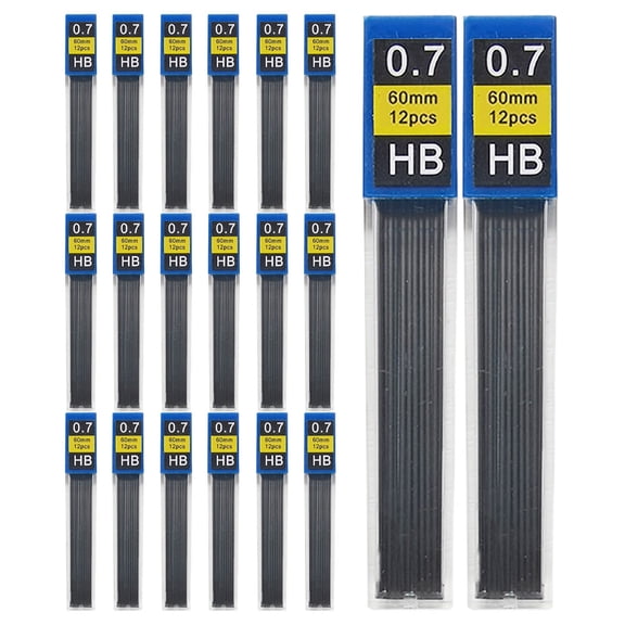 240Pcs Pencil Lead Refills Black Smooth Resin Lead for 07Mm Mechanical Pencils