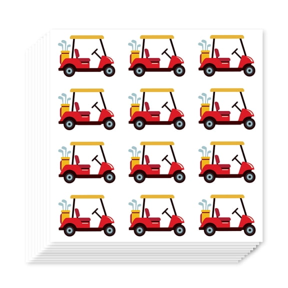 240Pcs Self-Adhesive Golf Cart Planner Stickers Golf Sport Theme Stickers Decorative Paper Decals for Crafting Arts Party Decor Gift Bag Envelope Seal