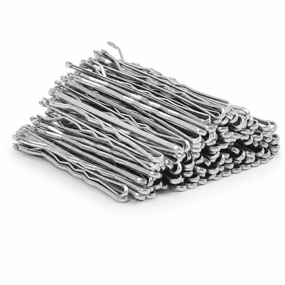 240Pcs Silver Bobby Pins, 2 Inch Hair Pins for Gray Hair, Storage Box Included