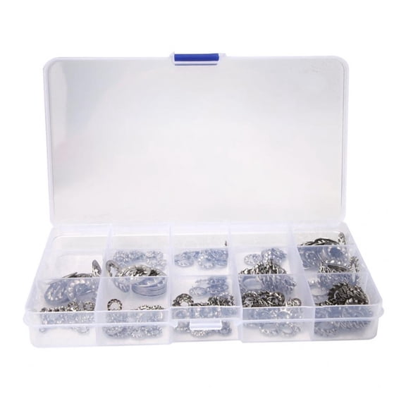 240Pcs Star Washer Stainless Steel Universal Toothed Lock Washer Starlock Gasket Compartment Kit