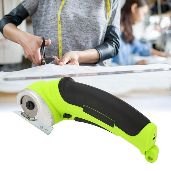 240RPM Electric Scissors - Cordless Rechargeable Fabric Cutter for Carpet, Sponge, Light Green