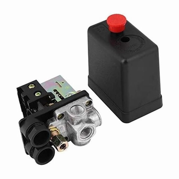 240V 16A Port 90PSI -120PSI Air Compressor Pressure Switch Control Regulator With Gauges For Quick Pressure Reduction