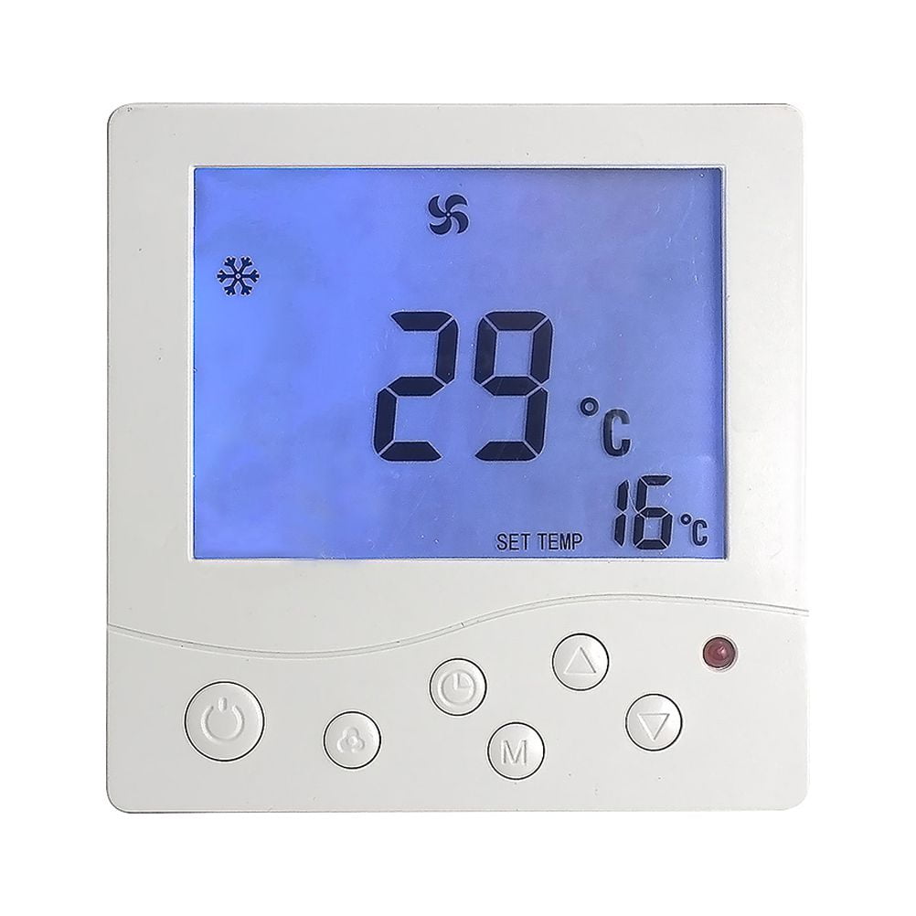 240V Smart Digital Programmable Thermostat for Air Conditioning (White
