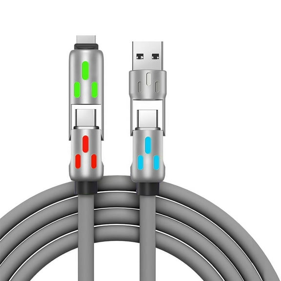 240W 4 in 1 Multi USB Phone Data Cable Fast Charging Cable-USB C Micro-TypeC P0U9