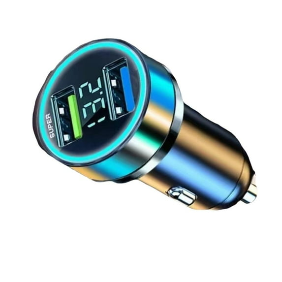 240W Fast Car Charger 2 Port USB Universal Socket Adapter For iphone T1K4