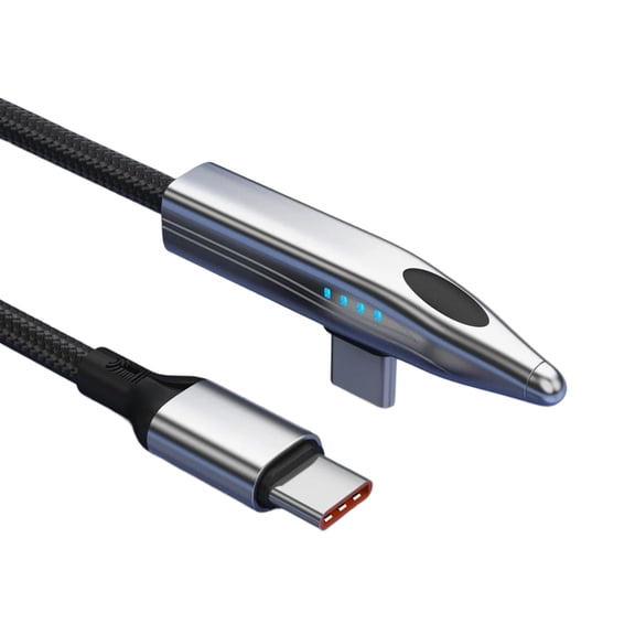 240W Fast Charging Cable 90 Degree Angled Type C to USB C Power Cable For Phones Tablets Efficient