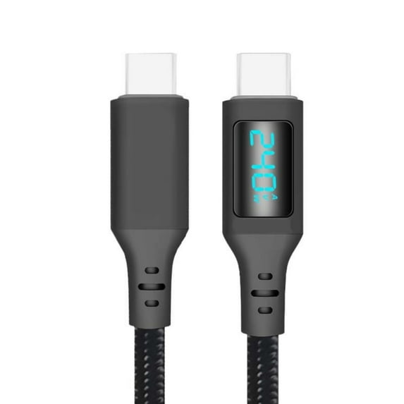 240W Fast Charging Cable USB2.0 Type C Cord 480Mbps Data Transfer LED Display PD3.1 48V5A for Phone Tablets Charging