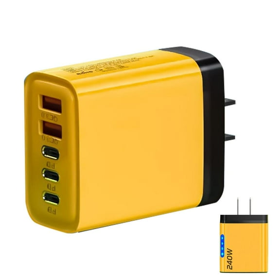 240W GaN USB Charger Type C Fast Charge Power Adapter Multiports