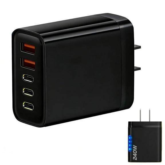 240W GaN USB Charger Type C Fast Charge Power Adapter Multiports
