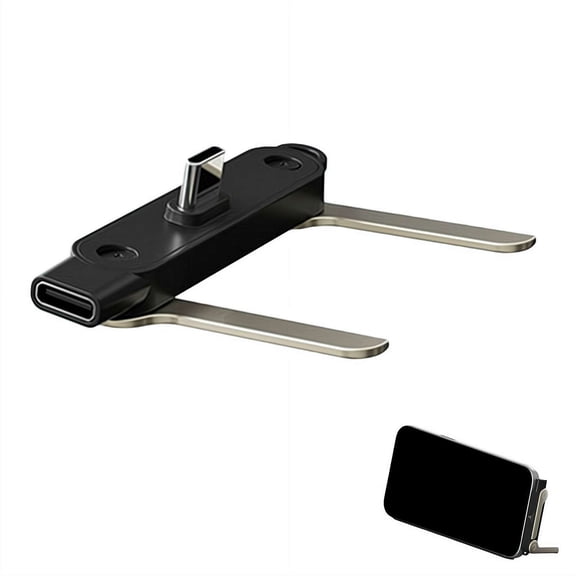 240W Invisible Holder Charger Cable with Stand, Detachable 2-in-1 Type-C Fast Charging Cord with Rotating Phone Stand, Silicone Data Cable for Gaming Home Office Car