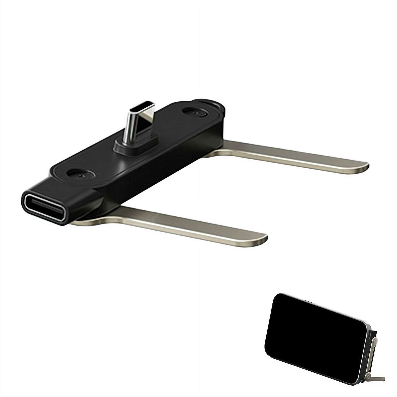 240W Invisible Holder Charger Cable with Stand, Detachable 2-in-1 Type ...