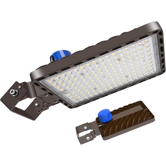 240W LED Parking Lot Lights-36000LM 5000K Daylight Bright Wall Trunnion Yoke Adjustable Mount IP65 Commercial for Big Wide Area Street Security Flood Lighting with Photocell Heavy Duty