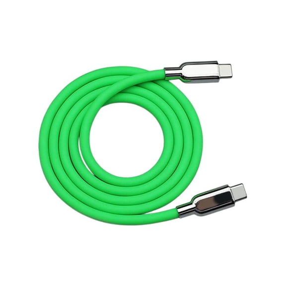 240W Silicone Fast Charging Cable, Type-C to L 2M Braided Cord with Zinc Alloy Connector for Phone & Tablet