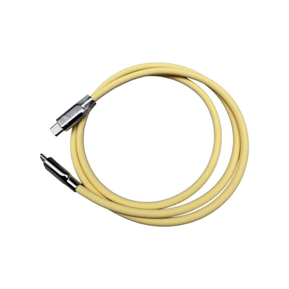 240W Silicone Fast Charging Cable, Type-C to L 2M Braided Cord with Zinc Alloy Connector for Phone & Tablet