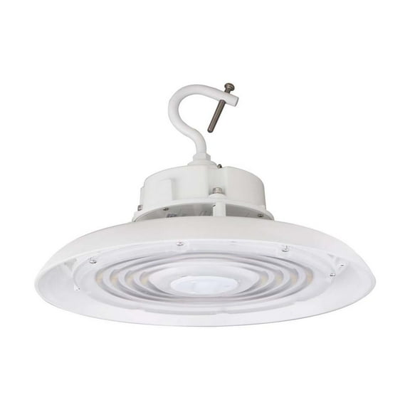 240W UFO LED High Bay 34560 Lumens 5000K 120-277v 0-10V Dimmable White Finish