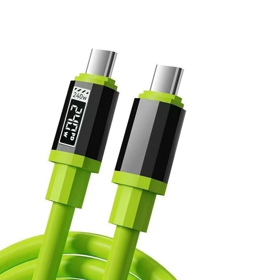 240W USB C Fast Charging Cord 1.5M Flexible Silicone Cord Wide Devices Fast Speed Data Transfer for Electronics