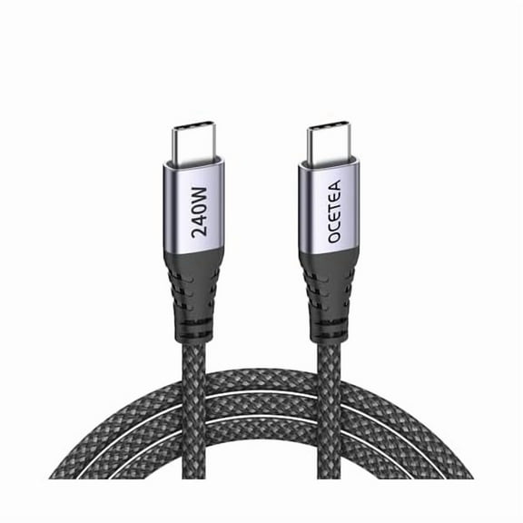 240W USB C to USB C Charger Cable, PD 3.1 5A USBC to USBC Cable, Type C Fast Charging Cable Cord Compatible with iPhone 15 Pro Max Plus, MacBook, iPad, Galaxy S23 S22, Pixel (3.3ft), Black